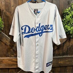 Los Angeles Dodgers -  Clayton Kershaw - GRAY Jersey L MLB Majestic Stitched